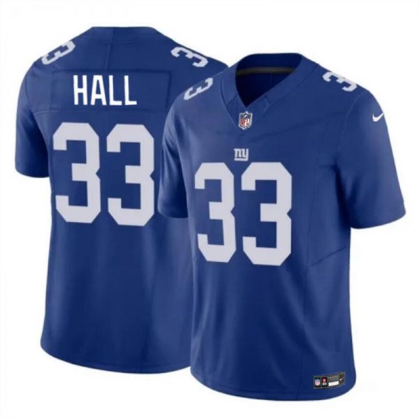 Men New York Giants #33 Hassan Hall Blue 2023 F.U.S.E. Vapor Untouchable Limited Stitched Jersey