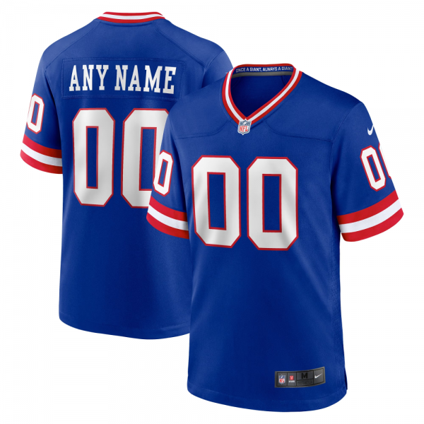 New York Giants ACTIVE PLAYER Custom Royal Classic Stitched Game Jersey