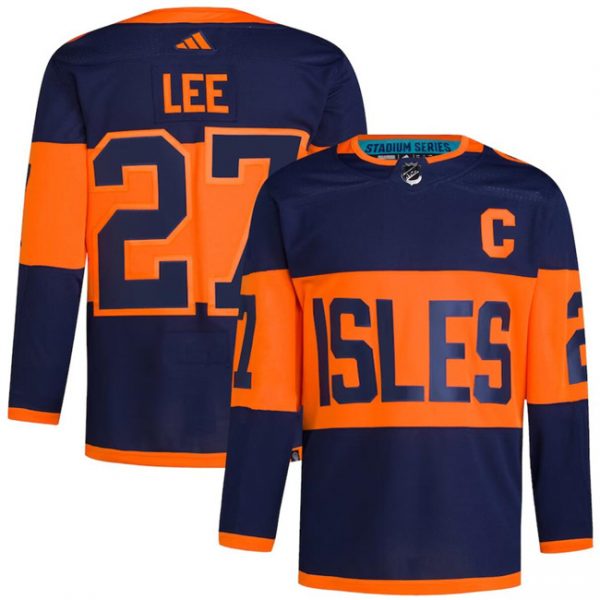 Men New York Islanders #27 Anders Lee Navy 2024 Stadium Series Stitched Jersey