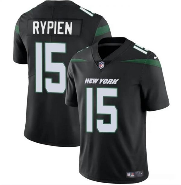 Men New York Jets #15 Brett Rypien Black Vapor Untouchable Limited Stitched Jersey
