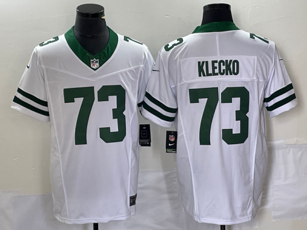 Men New York Jets #73 Joe Klecko White 2023 F.U.S.E. Vapor Limited Throwback Stitched Football Jersey