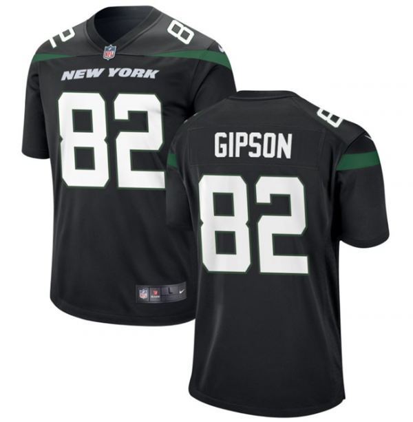 Men New York Jets #82 Xavier Gipson Black Stitched Jersey