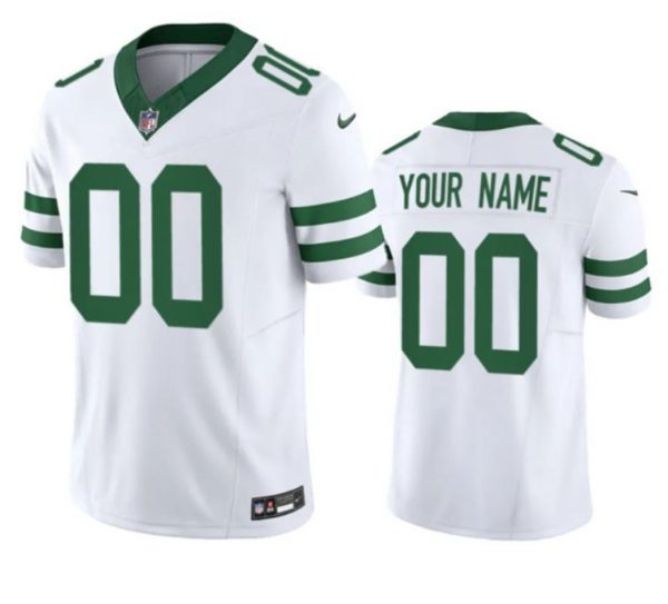New York Jets Active Player Custom White F.U.S.E. Throwback Vapor Untouchable Limited Stitched Football Jersey