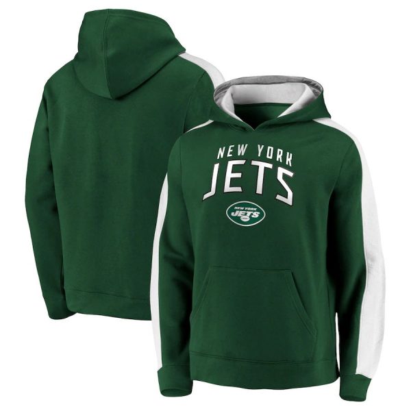 Men New York Jets Green Game Time Arch Pullover Hoodie