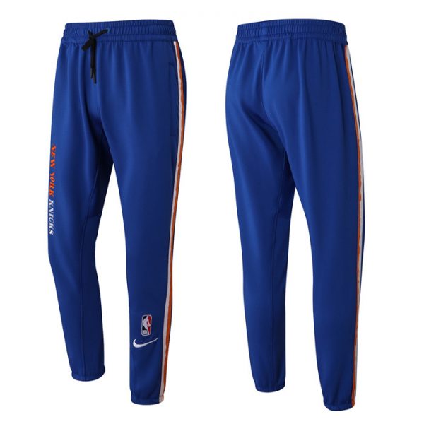 Men New York Knicks Blue Performance Showtime Basketball Pants