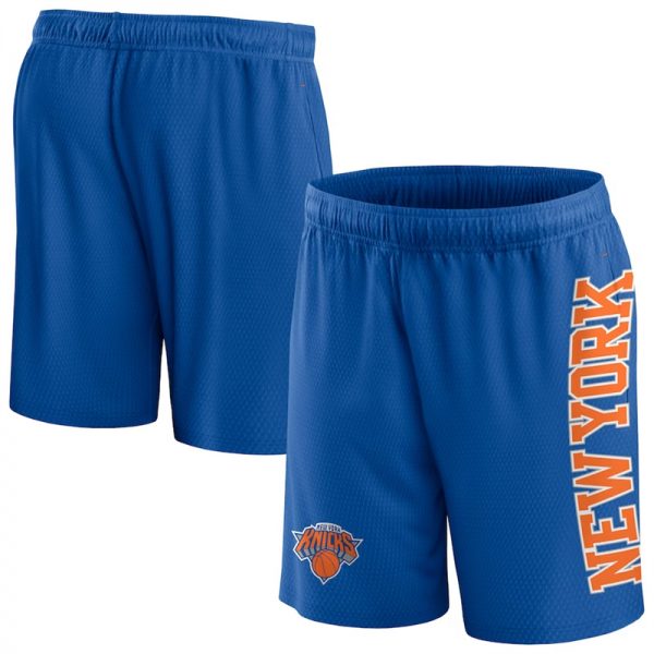 Men New York Knicks Blue Post Up Mesh Shorts(Run Small)