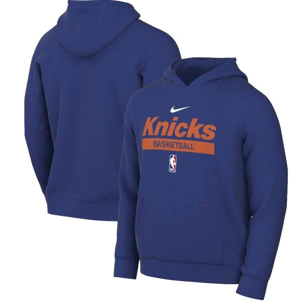 Men New York Knicks Blue Spotlight Fleece Overhead Hoodie