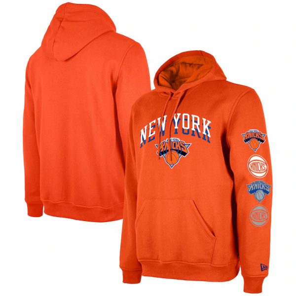Men New York Knicks Orange 2023/24 City Edition Pullover Hoodie