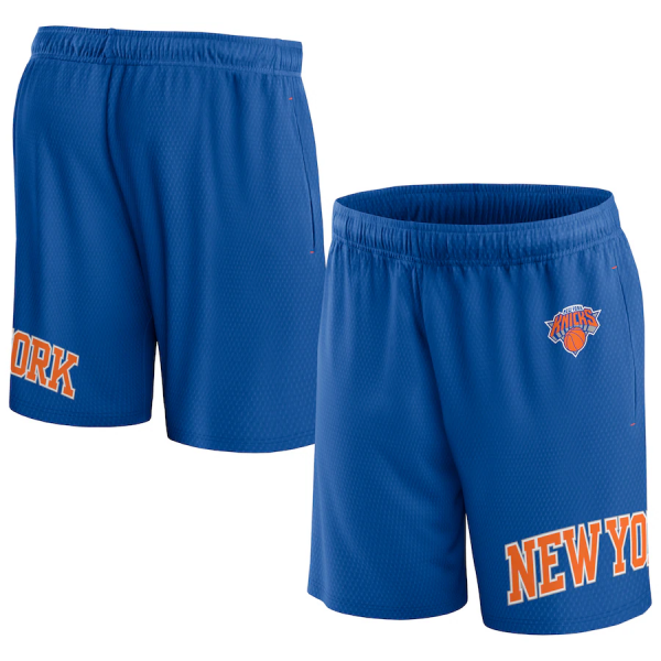 Men New York Knicks Royal Free Throw Mesh Shorts