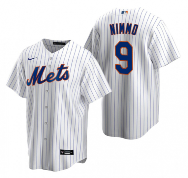 Men New York Mets #9 Brandon Nimmo White Cool Base Stitched Baseball Jersey
