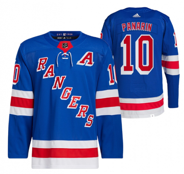 Men New York Rangers #10 Artemi Panari Blue Stitched Jersey