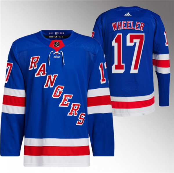 Men New York Rangers #17 Blake Wheeler Royal Stitched Jersey