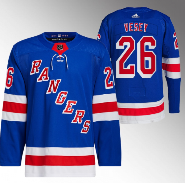 Men New York Rangers #26 Jimmy Vesey Blue Stitched Jersey