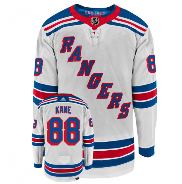 Men New York Rangers #88 Patrick Kane White Stitched Jersey