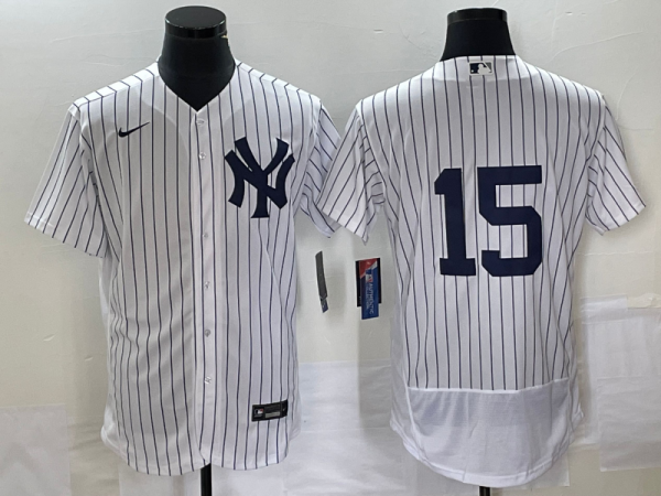 Men New York Yankees #15 Thurman Munson White Flex Base Stitched Baseball Jersey