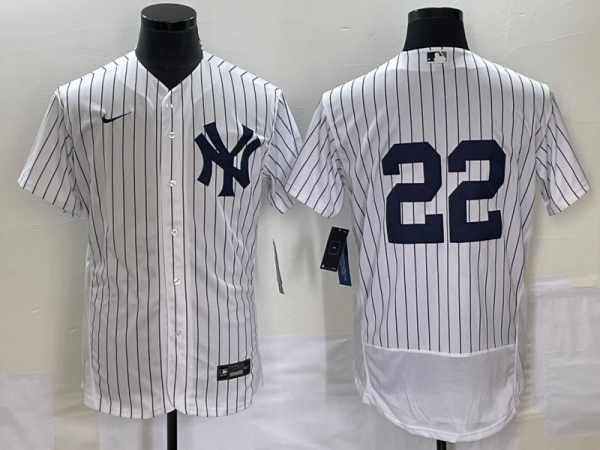Men New York Yankees #22 Harrison Bader White Flex Base Stitched Baseball Jersey