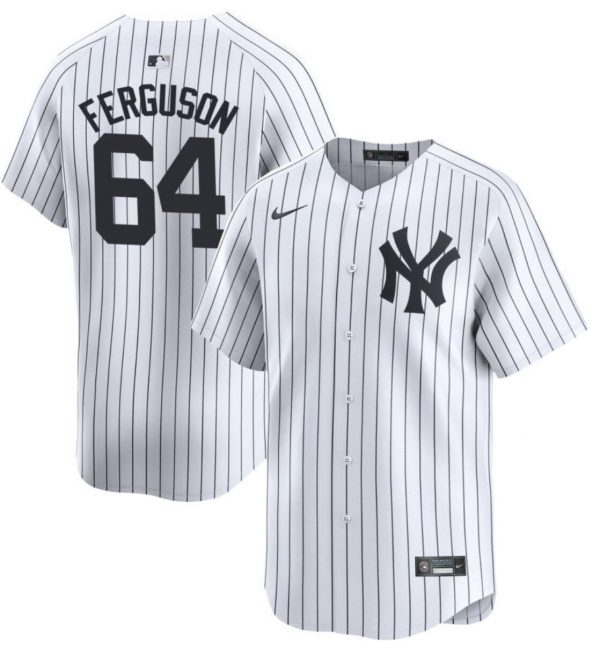 Men New York Yankees #64 Derek Jeter White 2024 Home Limited Cool Base Stitched Baseball Jersey