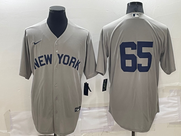 Men New York Yankees #65 Nestor Cortes Grey Field of Dreams Cool Base Stitched Baseball Jersey