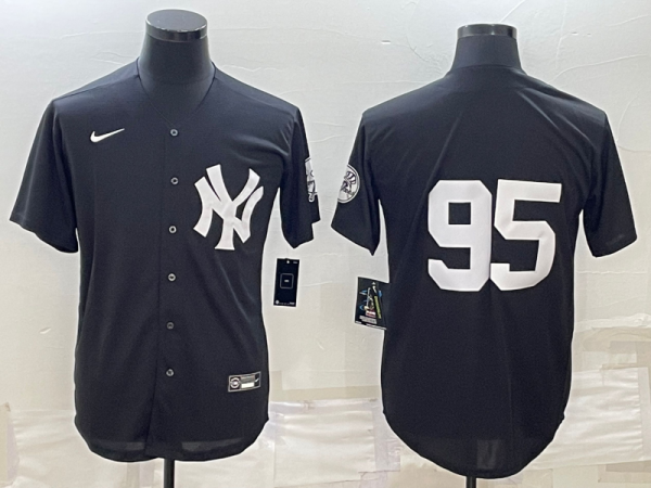 Men New York Yankees #95 Oswaldo Cabrera Black Stitched Jersey