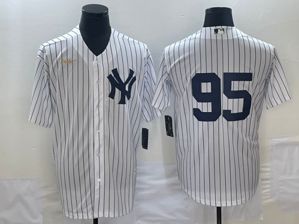 Men New York Yankees #95 Oswaldo Cabrera White Stitched Jersey