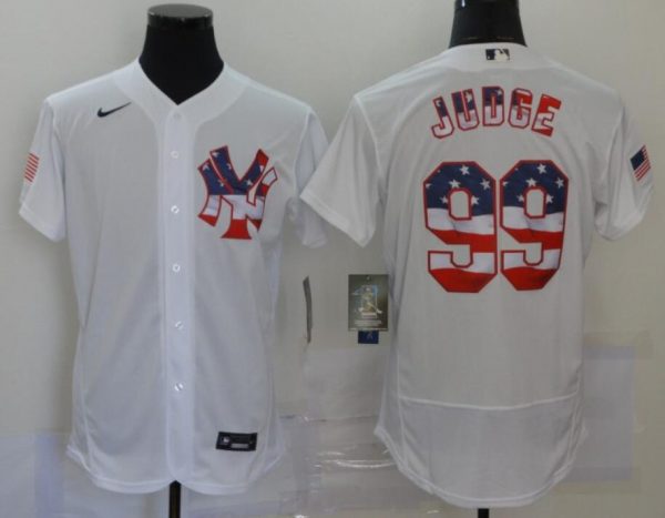 New York Yankees Customized 2020 Stars & Stripes Flex Base Stitched Baseball Jersey