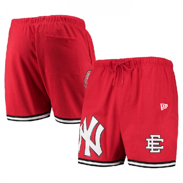Men New York Yankees Red Mesh Shorts