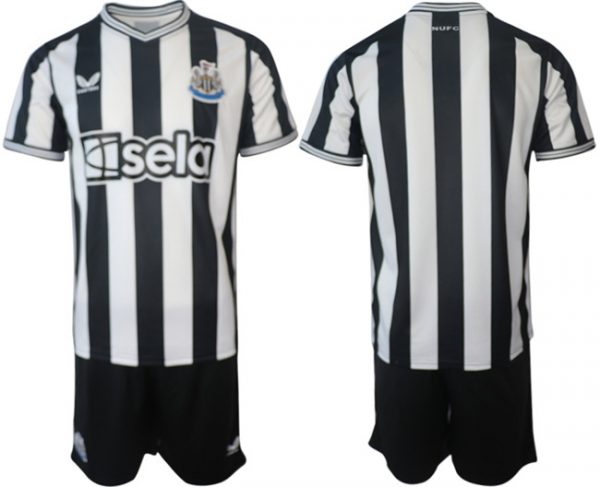 Newcastle United Custom 2023/24 White/Black Home Soccer Jersey Suit
