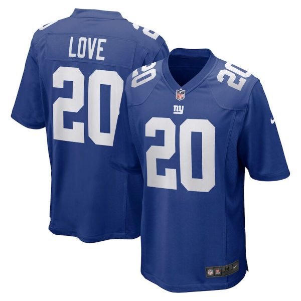 Men Nike Julian Love #20 Royal New York Giants Game Jersey