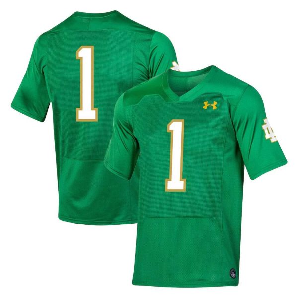 Men Notre Dame Fighting Irish #1 Under Armour Kelly Green Limited Stitched Jersey
