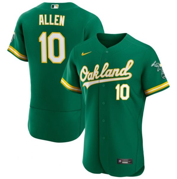 Men Oakland Athletics #10 Nick Allen Green Flex Base Stitched Jersey