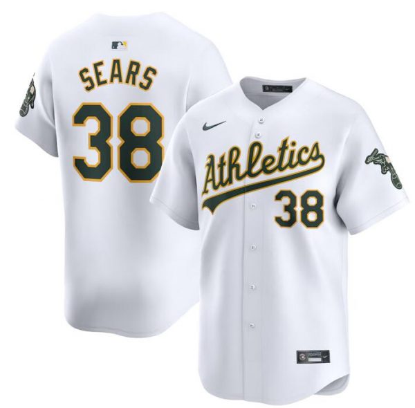 Men Oakland Athletics #38 JP Sears White Home Limited Stitched Jersey