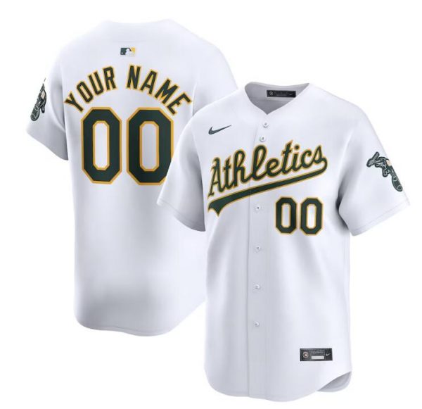 Oakland Athletics Active Player Custom White Home Limited Stitched Jersey