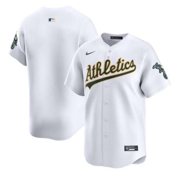 Men Oakland Athletics Blank White Home Limited Stitched Jersey