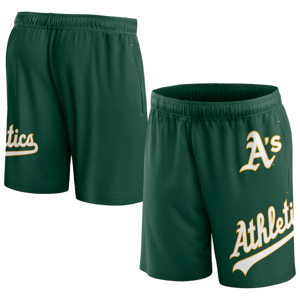 Men Oakland Athletics Green Clincher Mesh Shorts
