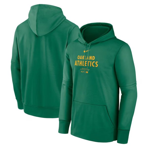Men Oakland Athletics Green Collection Practice Performance Pullover Hoodie