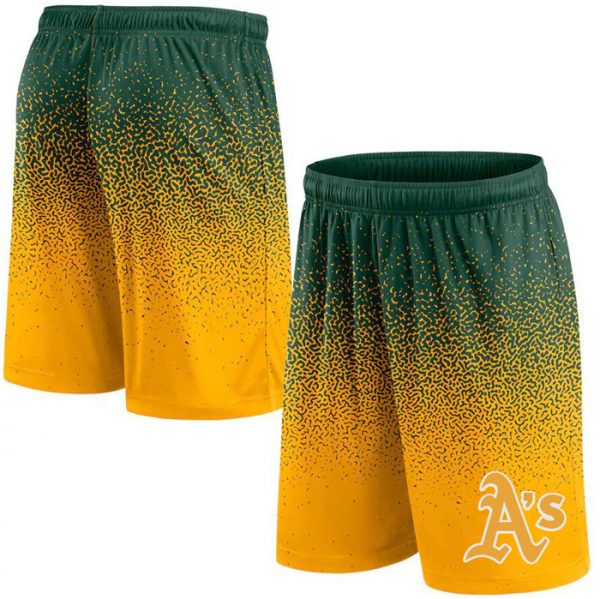 Men Oakland Athletics Green/Yellow Ombre Shorts