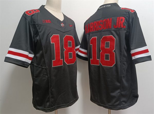 Men Ohio State Buckeyes #18 Marvin Harrison JR. Black 2023 F.U.S.E. Limited Stitched Jersey