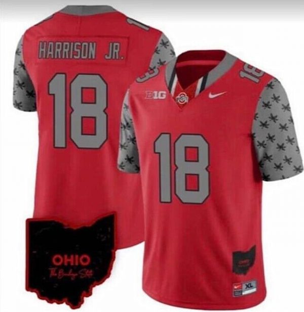 Men Ohio State Buckeyes #18 Marvin Harrison JR. Red 2023 F.U.S.E. Limited Stitched Jersey