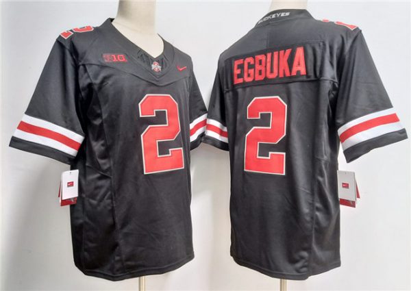 Men Ohio State Buckeyes #2 Emeka Egbuka Black 2023 F.U.S.E. Limited Stitched Jersey