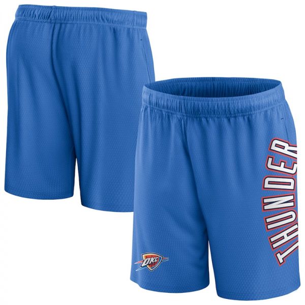 Men Oklahoma City Thunder Blue Post Up Mesh Shorts(Run Small)