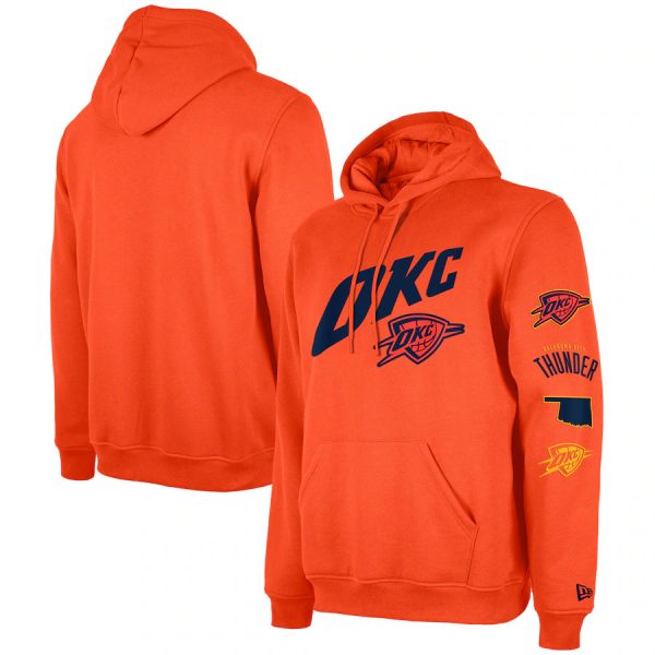Men Oklahoma City Thunder Orange 2023/24 City Edition Pullover Hoodie