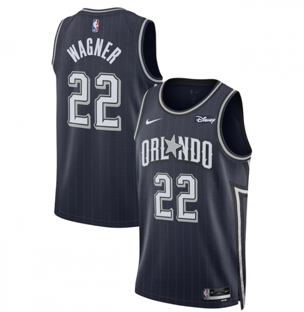 Men Orlando Magic #22 Franz Wagner Navy 2023/24 City Edition Stitched Basketball Jersey