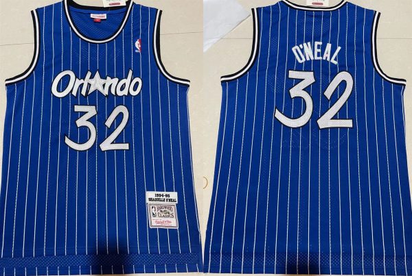 Men Orlando Magic #32 Shaquille O'Neal Blue Stitched Jersey