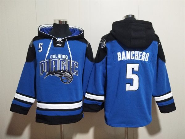 Men Orlando Magic #5 Paolo Banchero Blue Ageless Must-Have Lace-Up Pullover Hoodie