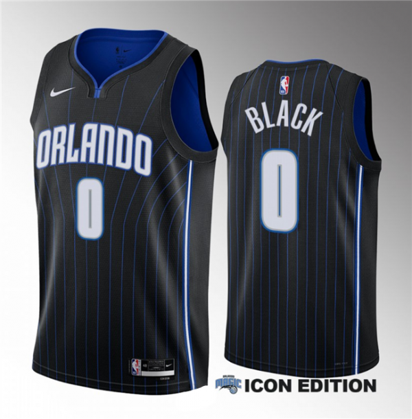 Orlando Magic Active Player Custom Black 2023 Draft Icon Edition Stitched Basketball Jersey