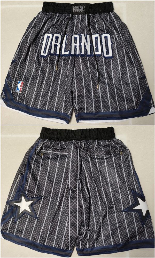 Men Orlando Magic Black Shorts(Run Small)