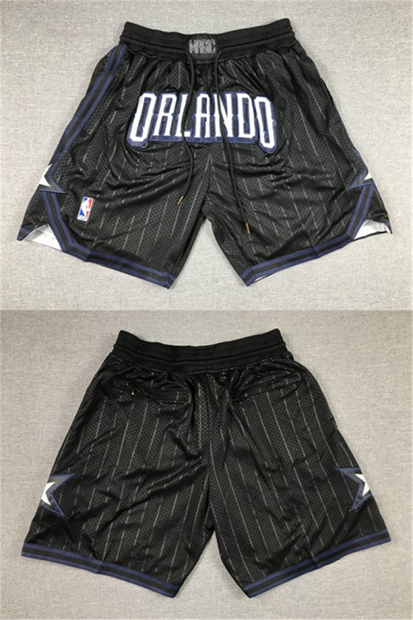 Men Orlando Magic Black Shorts(Run Small)