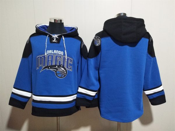 Men Orlando Magic Blank Blue Ageless Must-Have Lace-Up Pullover Hoodie