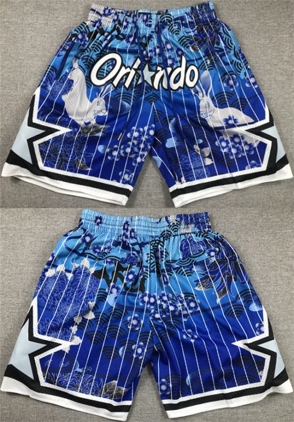 Men Orlando Magic Blue Shorts(Run Small)