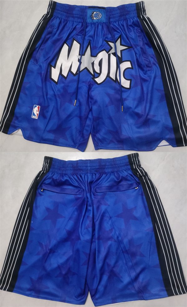 Men Orlando Magic Blue Shorts(Run Small)